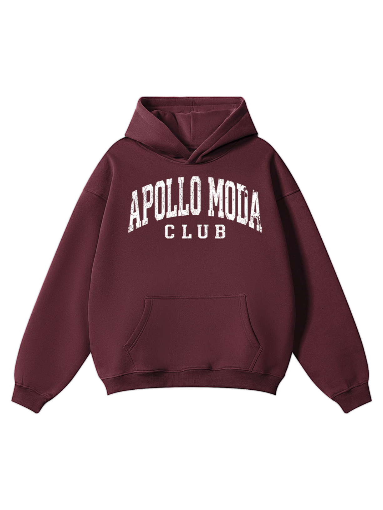 Club Collegiate oversized heavyweight hoodie in red by Apollo Moda, view 2