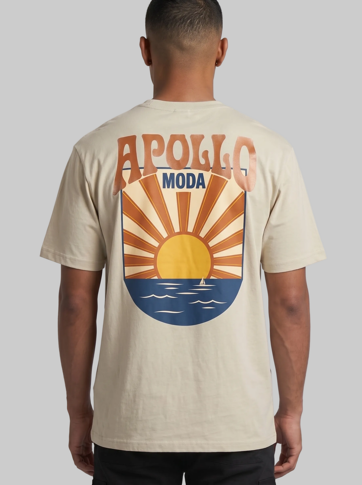T-shirt grafica oversize Horizon pesante