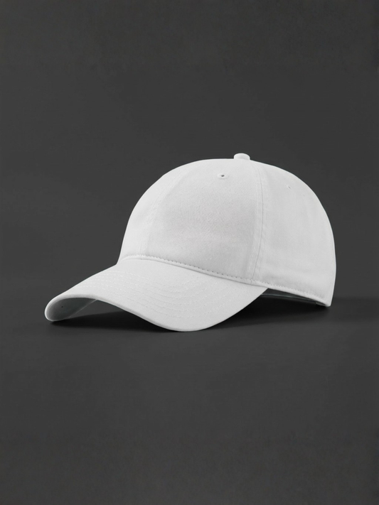 Casquette en sergé de coton blanc pur