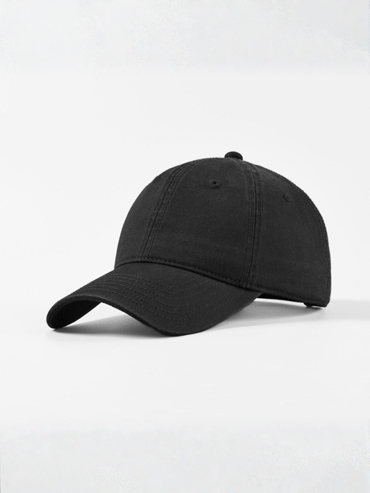 Casquette en sergé de coton noir minuit