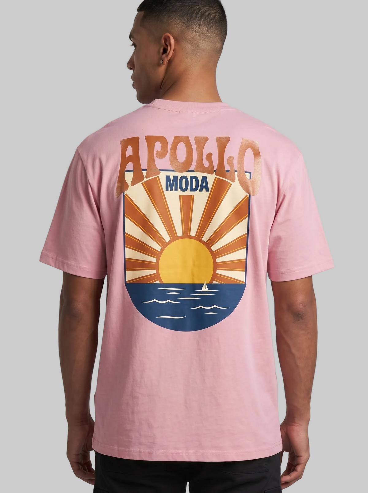 T-shirt grafica oversize Horizon pesante