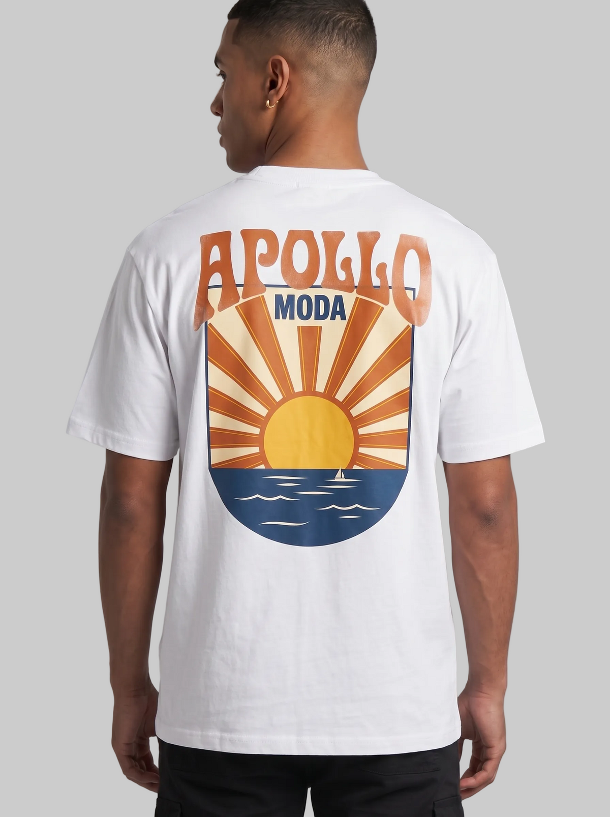 T-shirt grafica oversize Horizon pesante