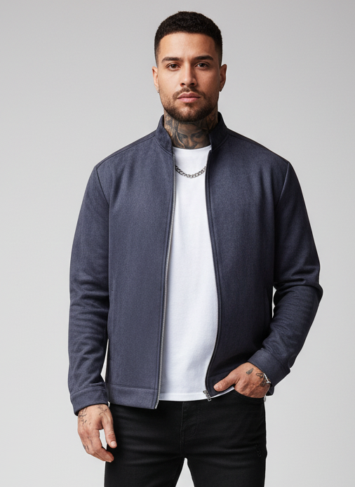 Men's Slim Fit Long Sleeve Knitted Jacket