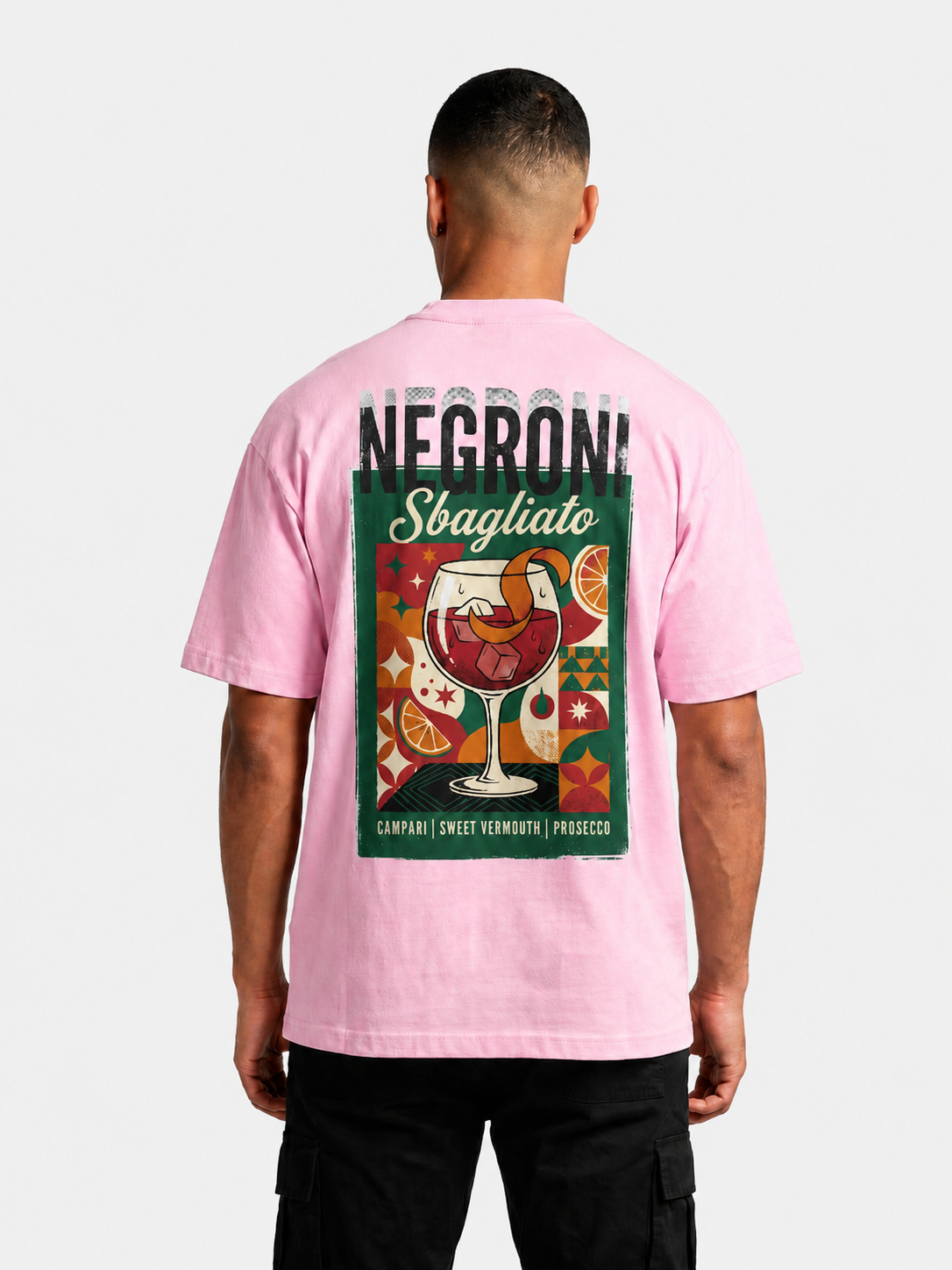 T-shirt grafica oversize Negroni Sbagliato pesante