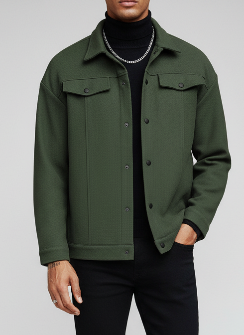 Men's Long Sleeve Loose Casual Overcoat