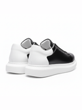 Women's Pluto X Bold Black casual sneaker in black and white by Apollo Moda, view 4